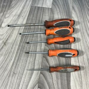 MATCO Tools 5 Piece Orange Screwdriver Set Lot of 5 Witte Germany Auto Mechanic